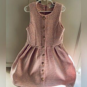 Pink Tweed Kids Dress